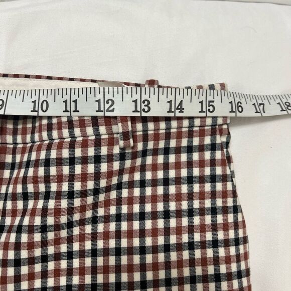 Theory Treeca Cropped Check Pants blue white red 6 or 28 - Picture 9 of 14